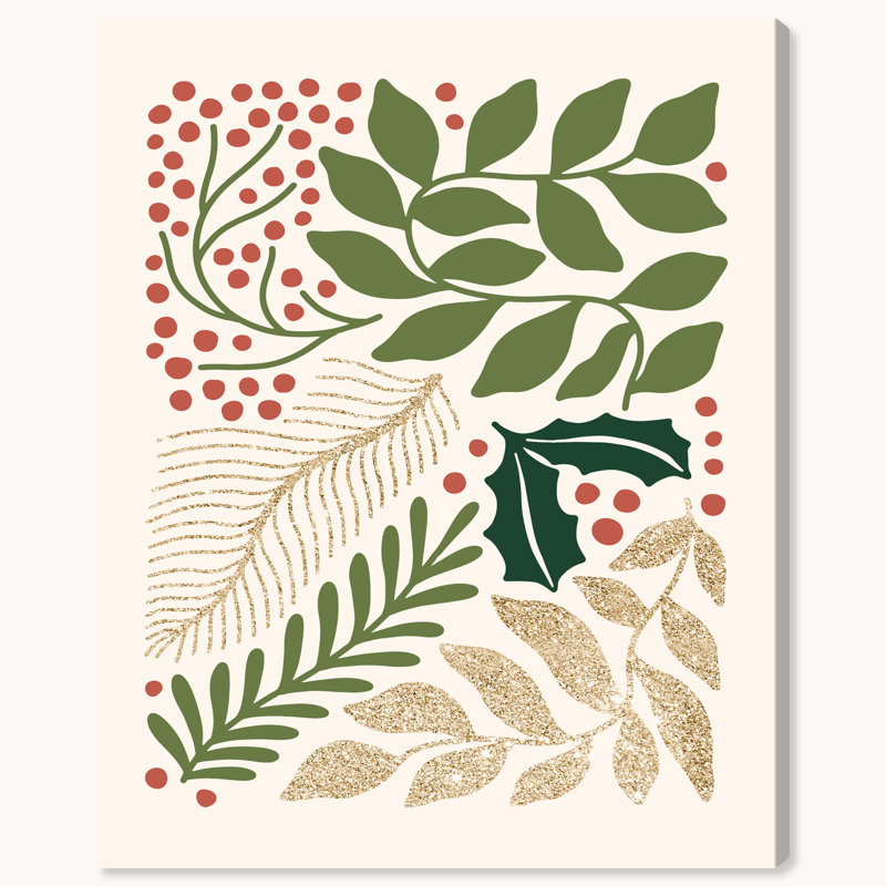 Fleurs de Noël I, H 20 po x l 16 po x P 0,8 po