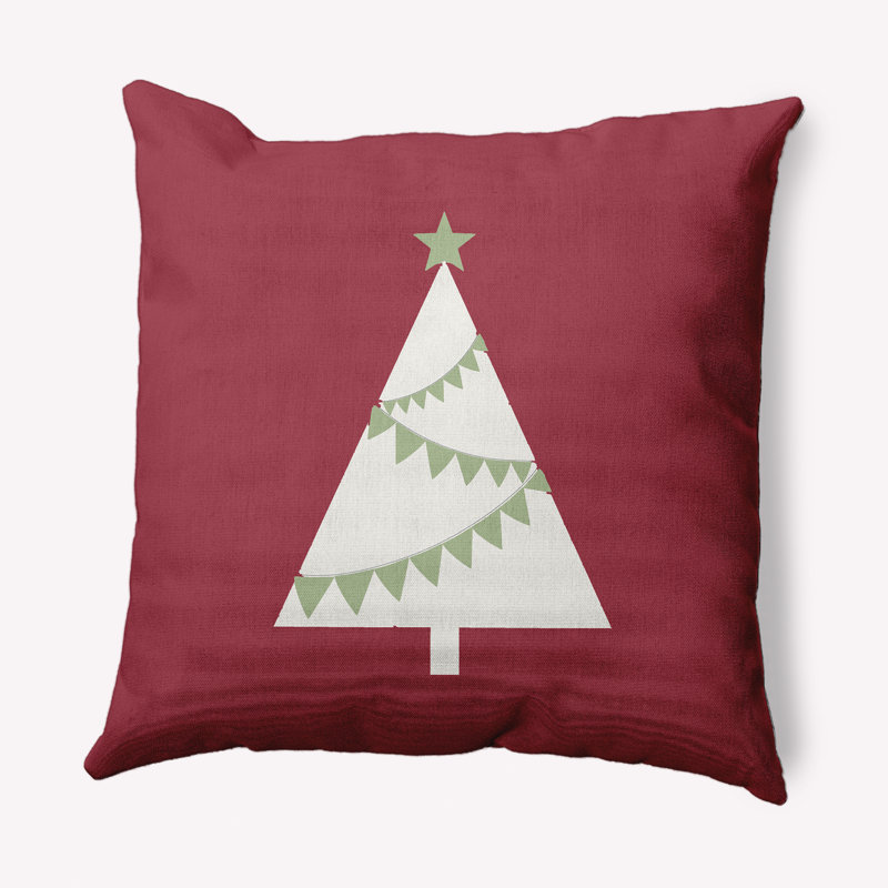 Guirlande Tree_Sq, 18 po x 18 po, Non, Rouge brique