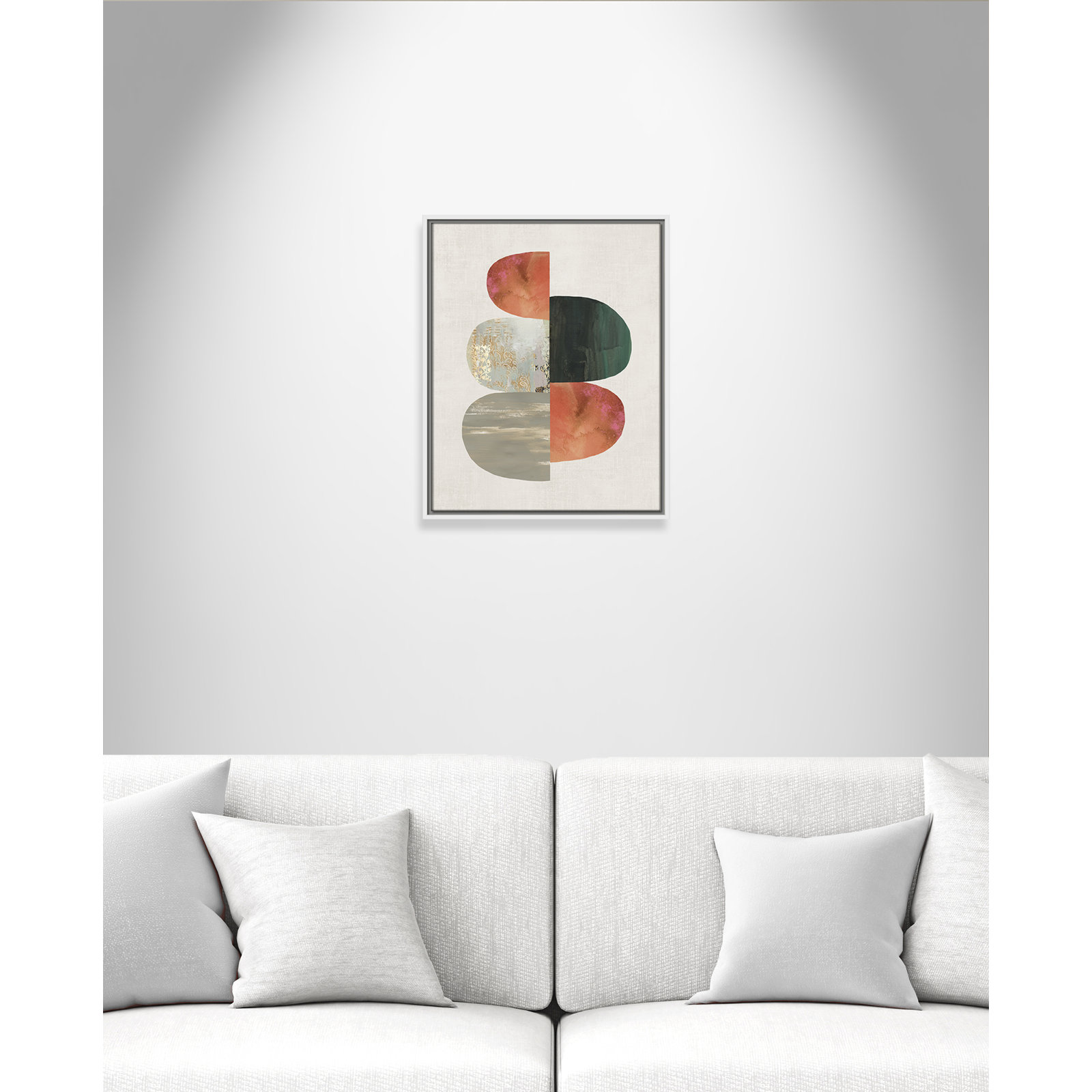 Evolving Energy II by Tom Reeves - Print, 21.5" H x 17.5" W, Framed Canvas, White
