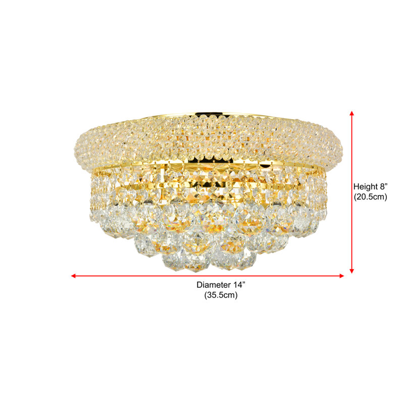 Hallsburg 6-Light Dimmable Flush Mount, Gold, Royal Cut