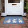 Machine Washable Indoor/Outdoor Christmas Snowman Xhevrie Navy Rug