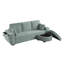 Canapé d'angle 3 places Havenly 94" en chenille avec pouf de rangement pour petits espaces-135274316