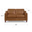 Causeuse en cuir véritable 60 po Pearlena-896843206