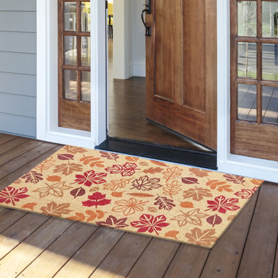 Leaf Pattern Large Coir Doormat
