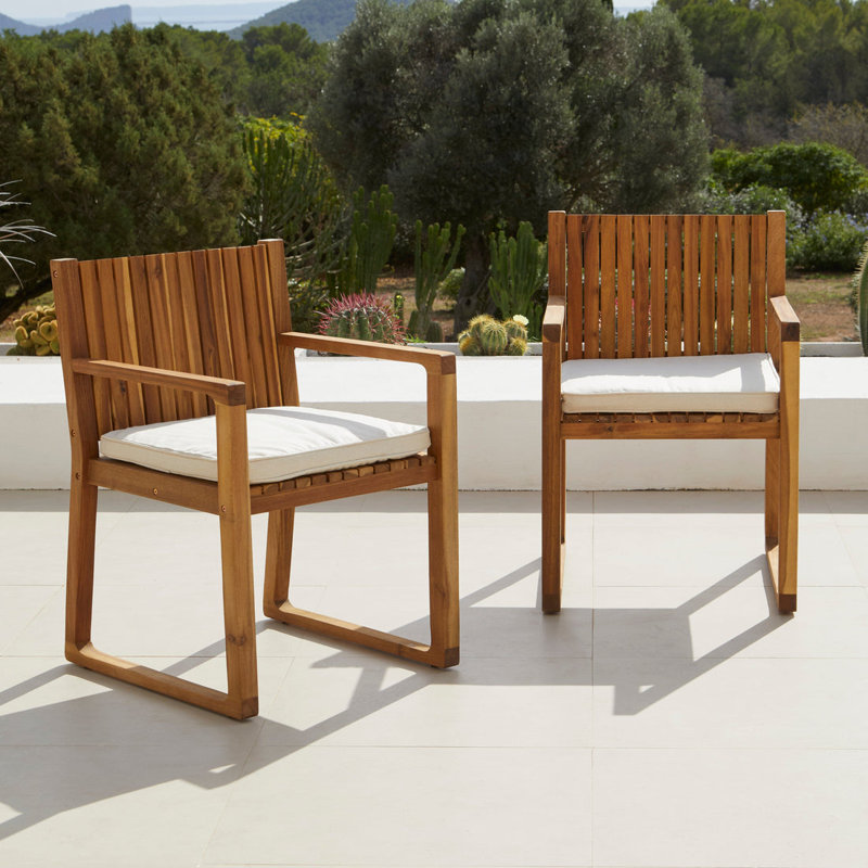 Patio Dining Armchair with Cushion