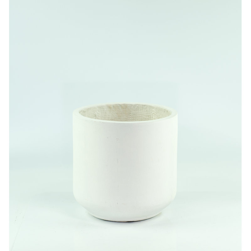 Pot de fleurs en fibre de verre et argile, H 10 po x l 10,25 po x p 10,25 po