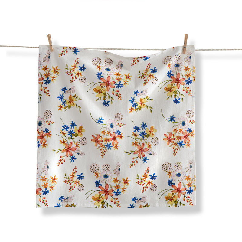 Artisona Floret Multi Cotton Dishtowel 27x27 in