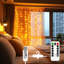 Guirlande lumineuse à rideau DEL RVB, 3 m x 3 m, 300 DEL, alimentation USB, télécommande à 13 touches, couleurs changeantes, idéale pour décorer une chambre, un mariage, une fête ou Noël.-242276496