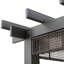 Serre L 11,5 pi. D Pergola en acier avec auvent