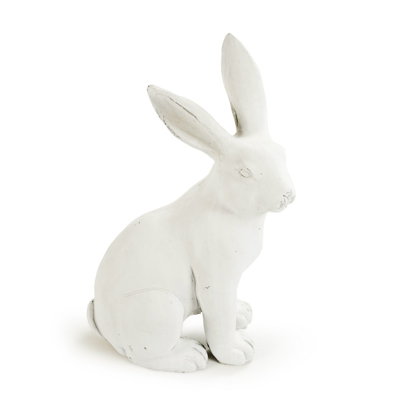 Woolforlk Rabbit Figurine, 7.5" H x 19" W x 11.5" D