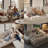 POVISON 104.33" Extra-Deep 3-Seater Sofa, Modular Cloud Couch with Independently Adjustable Backrest, Performance Stain-Resistant Suede, Beige-1096741343-1106742689