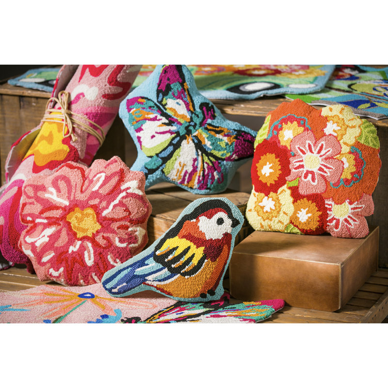 Coussin décoratif intérieur/extérieur oiseau
