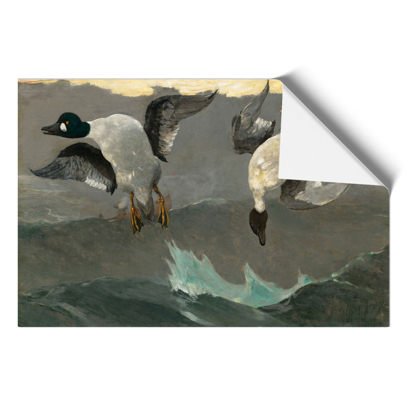 Ducks Right And Left by Winslow Homer - No Frame Painting, 30cm H x 42cm W x 0.1cm D