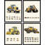 «Kids Tractor Trailer Truck Collage», impression encadrée de 4 pièces-90691783-90691785