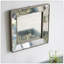 Miroir d'appoint carré vieilli, miroir mural encadré de style traditionnel pour le salon, le vestibule, le bureau, la chambre à coucher, le couloir