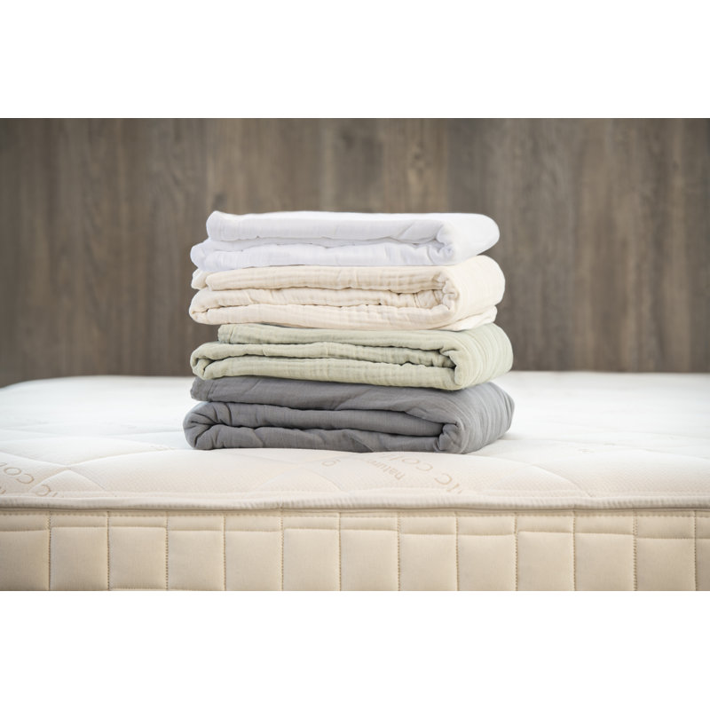 Couverture en mousseline de coton biologique respirant, King, Petal
