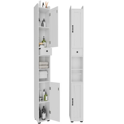 Grande armoire de rangement 70 po avec tablettes et portes réglables