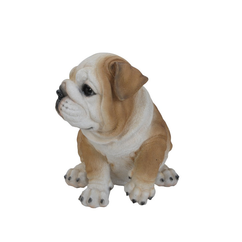 Statue chiot bouledogue