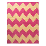 Pink Chevron Flatweave Cotton Rug - 8'1" x 11'1"