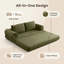 Canapé-lit convertible 2 places en velours côtelé Corduroy, canapé-lit pliable pour matelas avec oreillers, futon désossé multifonctionnel pour le salon, la chambre à coucher, design moderne à profil bas-1138530089