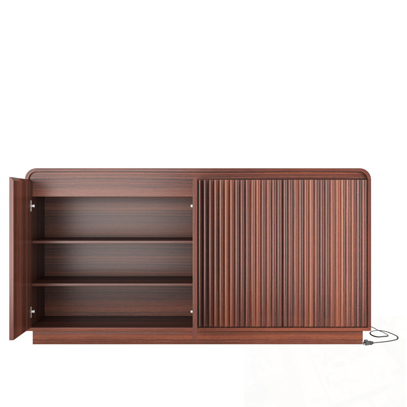 4-Door Delicia with 3 cabinets, Walnut