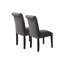 2 chaises de salle à manger bleues et grises en bois - pour la décoration de chambre, 2 chaises pour plus de stabilité