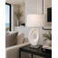Eva - Lampe de table en résine de 30 po avec forme organique et finition blanche - finition blanche