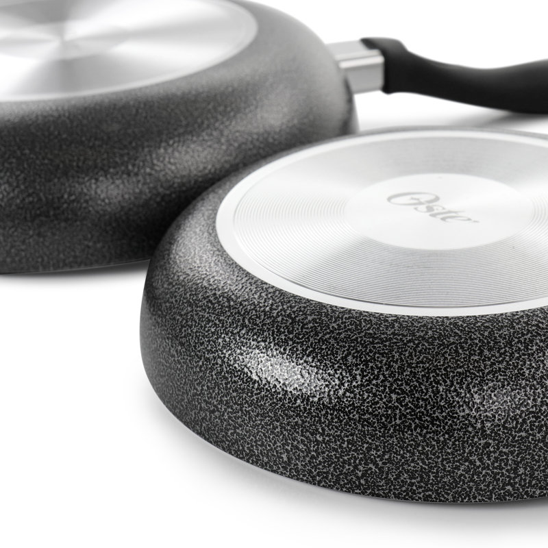 Charcoal Gray 2-Piece Nonstick Aluminum Frying Pan Set