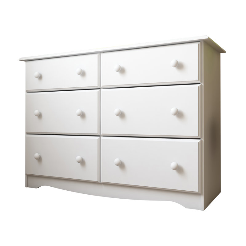 Commode double 6 tiroirs Genai, Blanc