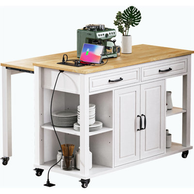 Îlot de cuisine en mélamine sophistiqué avec beaucoup d'espace de rangement et de travail pour les délices culinaires