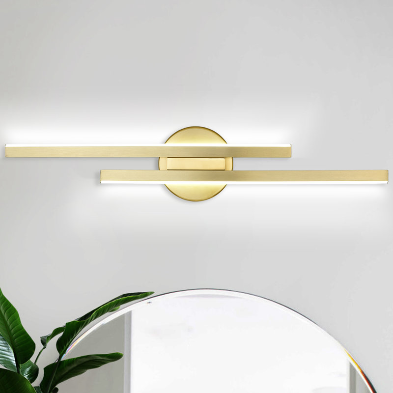 Luminaire de salle de bain 23,62 po, 3 couleurs de température (3500-4500-6000K), miroir mural à DEL 15 W avec interrupteur à intensité variable
