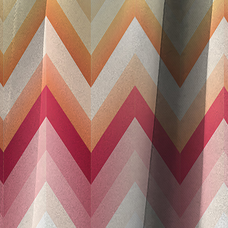 Motif à chevrons rétro Mid-Century - Rideau à chevrons - Rideau occultant à chevrons - 1 panneau, L 52 po x L 84 po