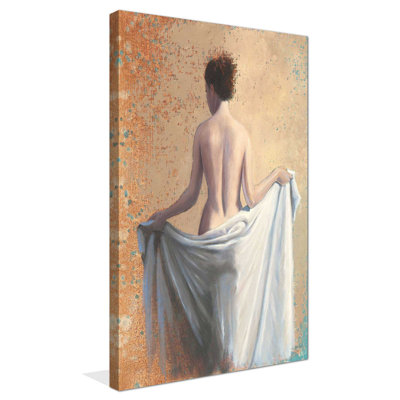 Après le bain corail par James Wiens - Peinture