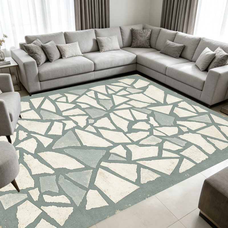 Dusty Sage Mosaic Rug carpet-easy to clean, machine-washable, soft and comfortable; suitable for door mats, kitchens, living rooms, bedrooms, corridors, and laundry areas. Easy to clean, durable carpet for home decoration.