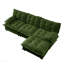 Canapé modulaire en L 107 po - Chenille, repose-pieds, assise profonde - vert-129944800-129944804