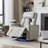 270° Power Swivel Recliner With LED Light Strip, Hidden Storage, And 360° Swivel Tray-1527932419