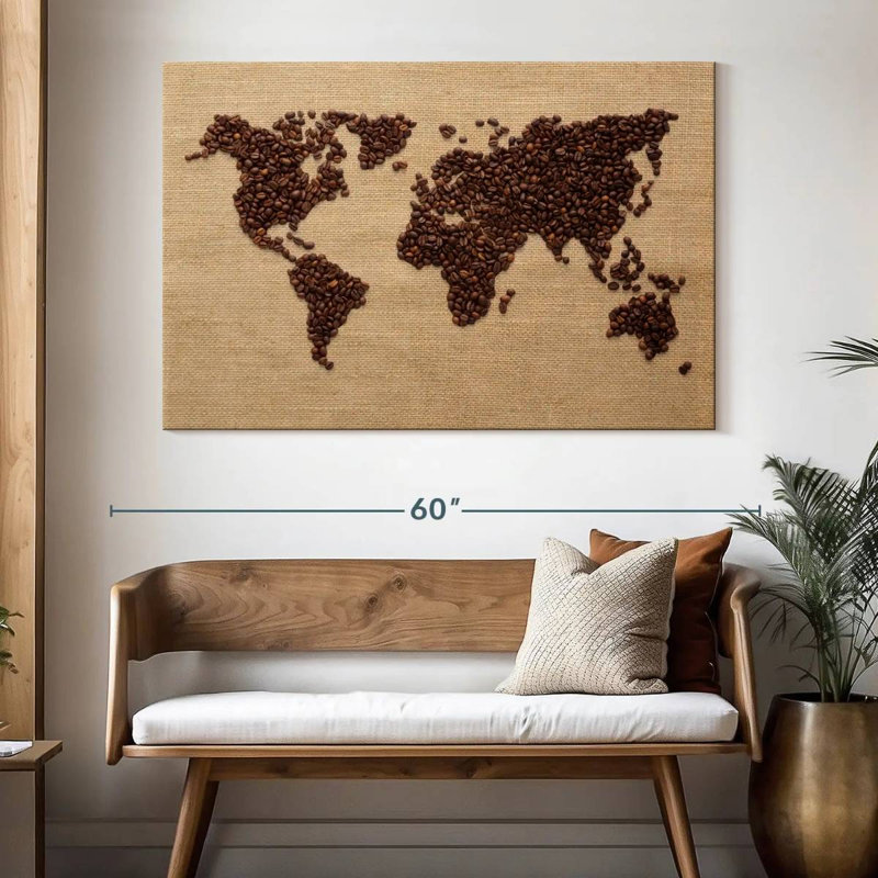 Aliaz World Of Coffee, 34" H x 51" W