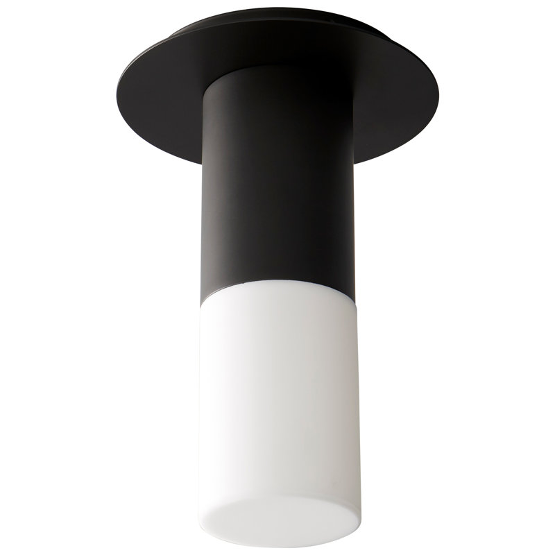 Plafonnier encastré 1 lumière 5,88 po Annaley, Nickel satiné, H 9 x l 5,88 po x P 5,88 po