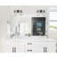 Applique murale de salle de bain, 2 pièces noire avec verre transparent, abat-jour en verre de qualité, salle de bain de style moderne, salon
