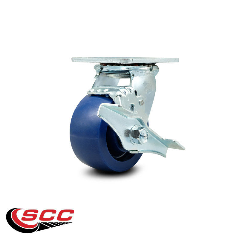Polyurethane Caster with Roller Bearing and Brake