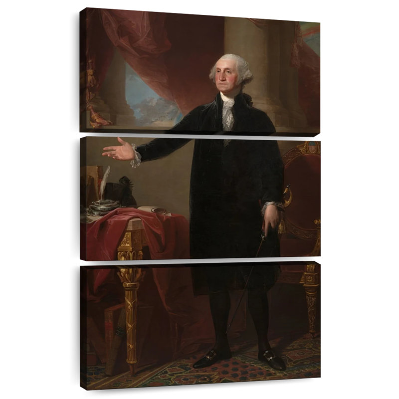 Leisha George Washington - Portrait de Lansdowne, H 57 po x l 36 po