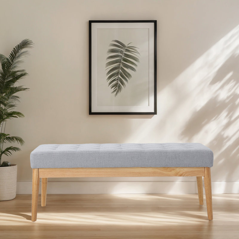 Banc rembourré 43,48 po, Gris clair