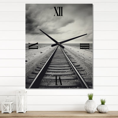 Danillie - Horloge murale train surdimensionnée