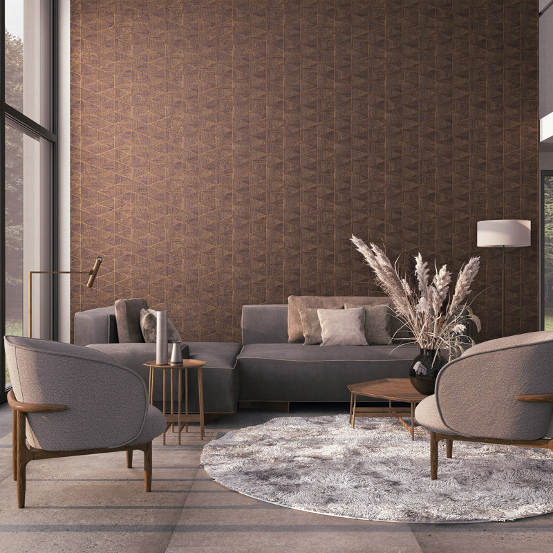 33cmm x 33cm Matte Wallpaper Roll, Bronze Brown