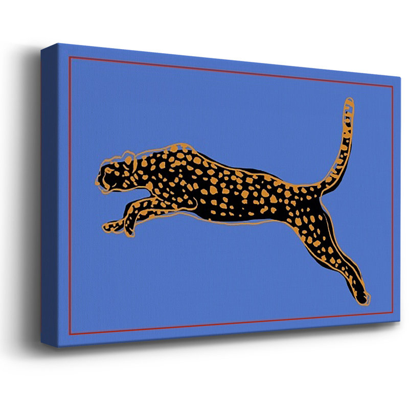 «The Wild Leopard I», toile tendue avec châssis de qualité supérieure - prête à être accrochée, H 12 po x l 18 po