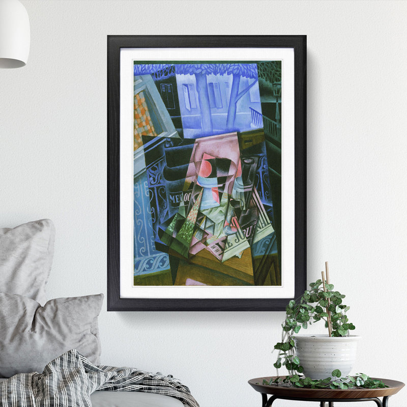 An Open Window by Juan Gris - Picture Frame Graphic Art, Black Framed, 65cm H x 48cm W x 2cm D