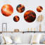 «Molen Muse Fiery Flame», ensemble d'art mural rond abstrait à encre liquide abstraite