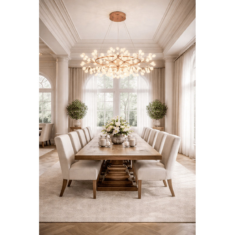 Willow Firefly 32 Inch Round LED Chandelier, H 11,8 po x l 31,5 po x P 31,5 po, 108 Lights