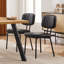 Chaises de salle à manger rembourrées en faux cuir Donivee-1686243750