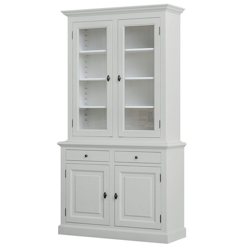 Ava-Kate 126 cm W Display Cabinet, Light Grey